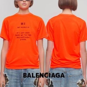 Balenciaga Slogan Printed Crewneck T-Shirt Size-S